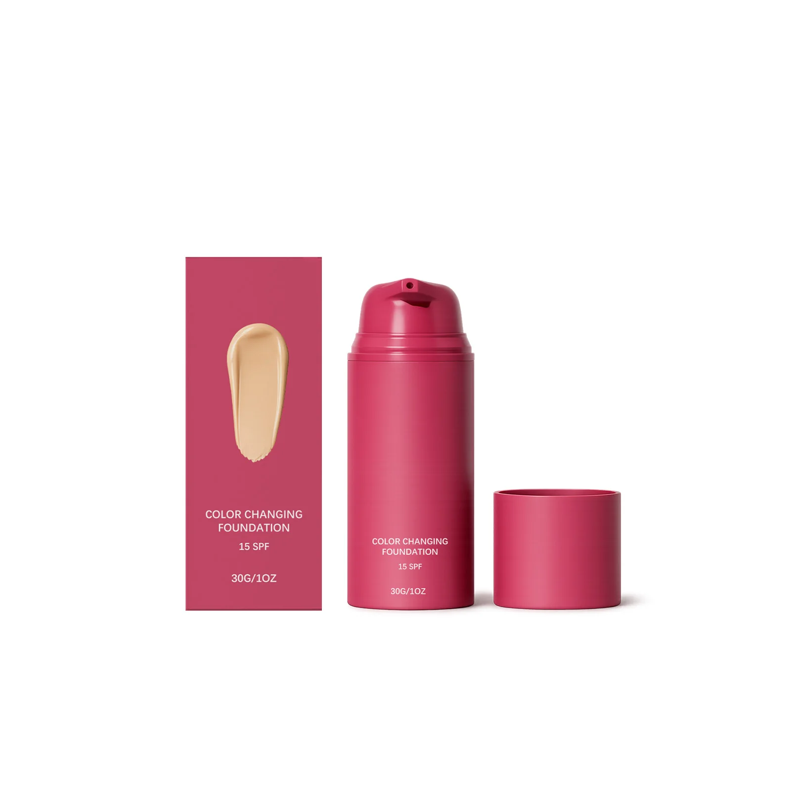 Natural Color Temperature Adjustable Foundation Liquid, Evens Skin Tone on the Face, Soft Makeup Look, Long-Lasting, Luminous, D - Image 6