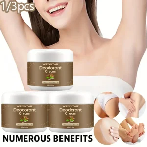 Natural Deodorant Cream Women's, 72 Hour Odor Control - Aluminum Free, Baking Soda Free, Skin Safe Body Deodorant Care Cream