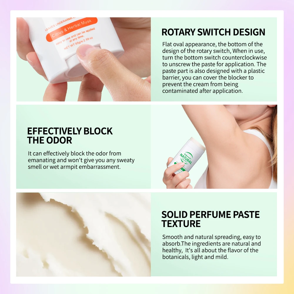 Natural Deodorant Long-lasting Fragrance Eliminate Odors Natural Plant Components Smells Fresh Fragrant Deodorant For Men Women - Image 3