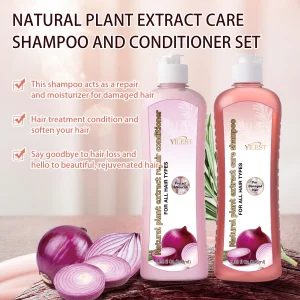 Natural Plant Shampoo & Conditioner Set 248ml by YILEST, for All Hair Types – Moisturizes & Strengthens, Complete Hair Care