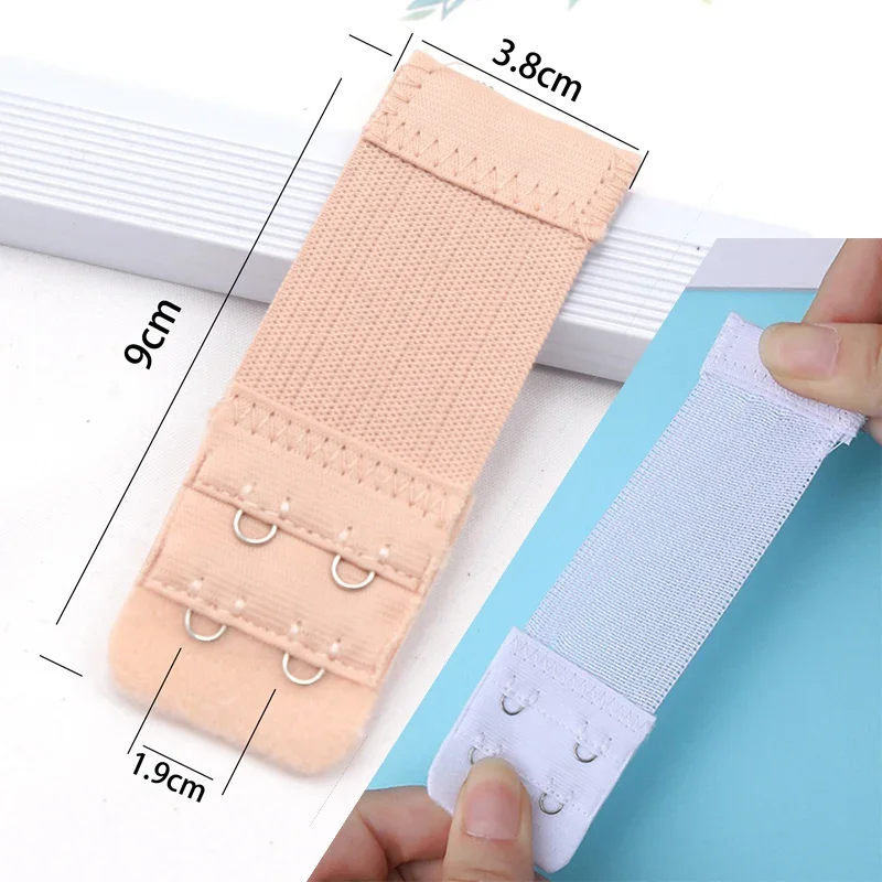 New 3pcs Bra Extender for Women's Elastic Bra Extension Strap Hook Clip Expander Adjustable Belt Buckle Intimates Accessories