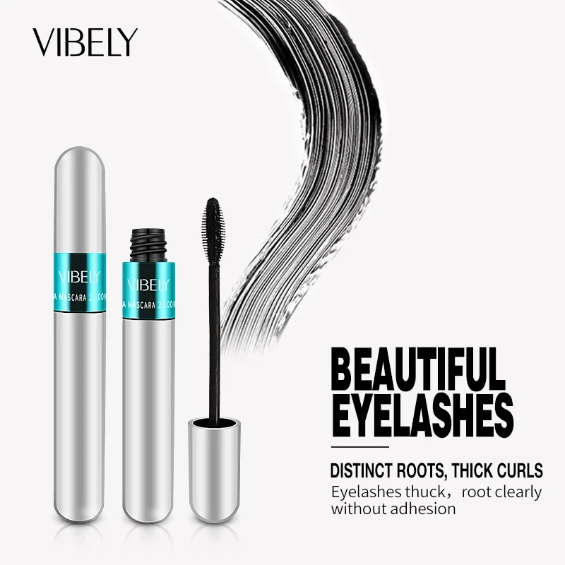New 4D Silk Fiber Lash Mascara Waterproof VIBELY 3d Mascara For Eyelash Extension Black Thick Lengthening Eye Lashes Cosmetics - Image 2