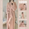 New Arrival: French-Style Luxurious Pearl-Fleece Women's Winter Cardigan, Seductive-Style Robe, Plus-Size Loungewear, Nightgown