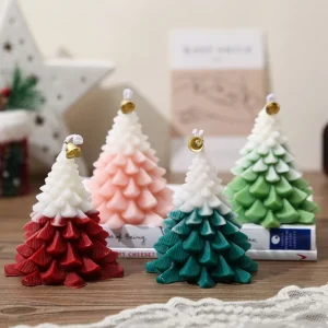 New Christmas Tree Scented Candle Creative Home Decoration Set Shooting Prop Holiday Gift Home Decorations 5PCS