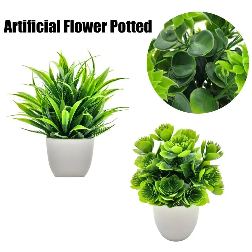 New Mini New Fake Potted Flowers Bonsai Table Decor Artificial Flower False Plants Potted Ornaments Home Garden Decor - Image 5