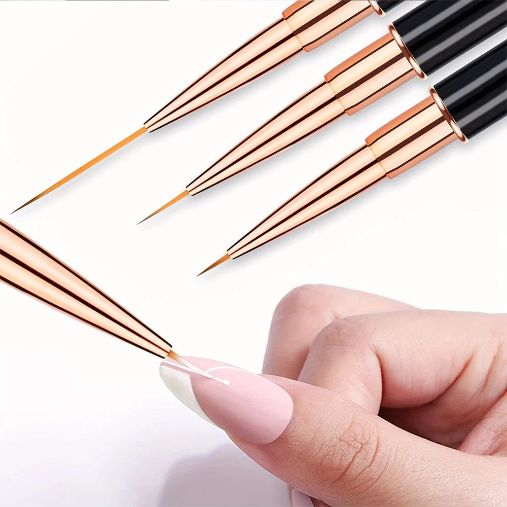 New Nail Art Brush Set, Professional 5-Piece Dual-Ended Acrylic Brushes, Line Puller, Fine Detail Brush, Ideal for Gel, 3D Nail - Image 4