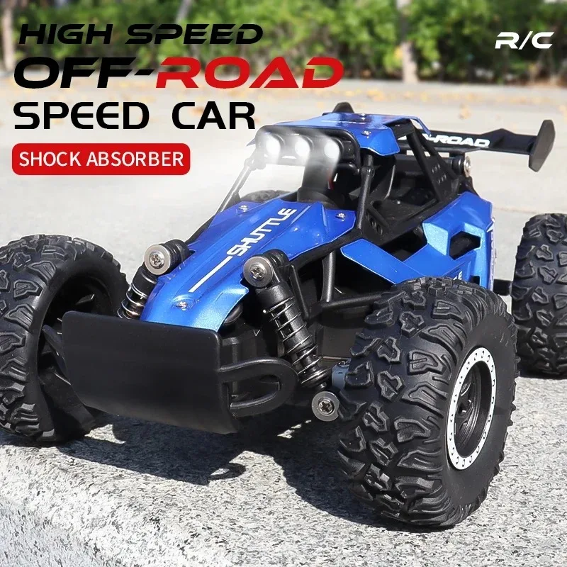New RC Car 1:16 2WD with LED Light 2.4G 20KM/H High Speed Off-Road Climbing Remote Control Car Toy Gifts for Boys Girls Kids - Image 2