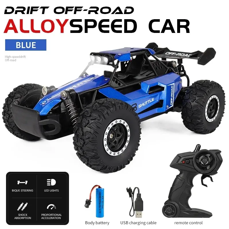 New RC Car 1:16 2WD with LED Light 2.4G 20KM/H High Speed Off-Road Climbing Remote Control Car Toy Gifts for Boys Girls Kids - Image 5
