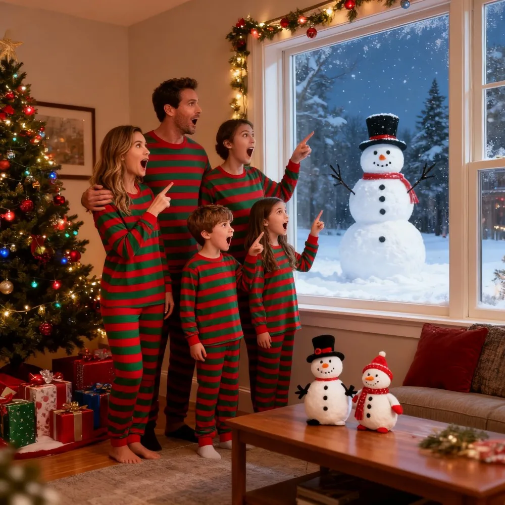New Striped Family Matching Christmas Pajamas Mother Kids Pijamas Familiares Navidad Couples Matching Outfits Xmas Nightwear - Image 6