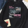 New York Dream City Prints Hoodies Female Fashion Comfortable Versatile Hoodie Autumn Soft Fleece Sweatshirts Casual Warm Tops