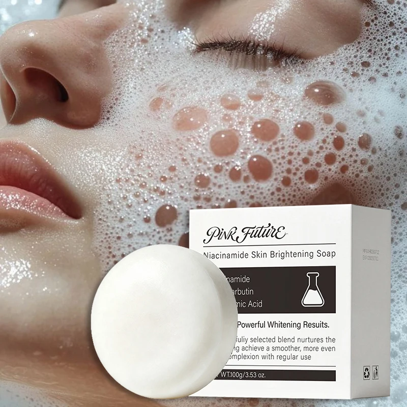 Niacinamide Skin Brightening Soap Gentle Cleansing Bar Lasting Moisturizing Hydrating Facial Body Cleaning Soap Daily Skin Care - Image 2