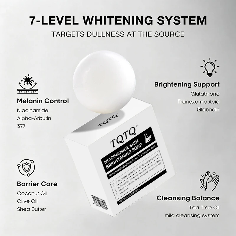 Niacinamide Skin Brightening Soap Gentle Cleansing Bar Lasting Moisturizing Hydrating Facial Body Cleaning Soap Daily Skin Care - Image 3