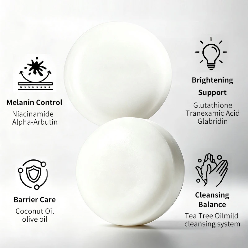 Niacinamide Skin Brightening Soap Gentle Cleansing Bar Lasting Moisturizing Hydrating Facial Body Cleaning Soap Daily Skin Care - Image 4