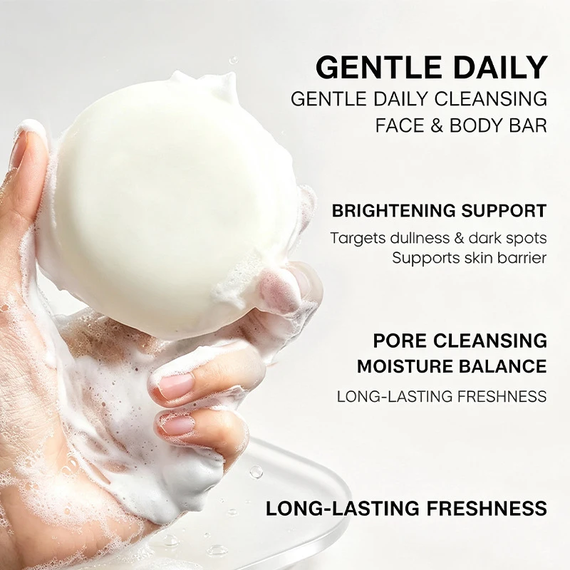Niacinamide Skin Brightening Soap Gentle Cleansing Bar Lasting Moisturizing Hydrating Facial Body Cleaning Soap Daily Skin Care - Image 6