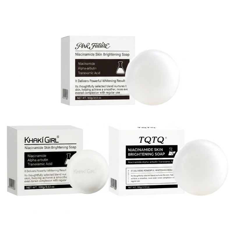 Niacinamide Skin Brightening Soap Gentle Cleansing Bar Lasting Moisturizing Hydrating Facial Body Cleaning Soap Daily Skin Care