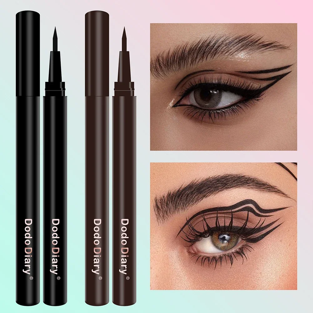 No Ink Leakage Fast Drying Waterproof Liquid Eyeliner Pen Smooth Durable Smudge Resistant Easy Apply - Image 2