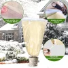 Non-woven Winter Plant Protection Bag With Zip Drawstring Against Cold Plant Anti Freezing Bag Plant Cover Outdoor Yard