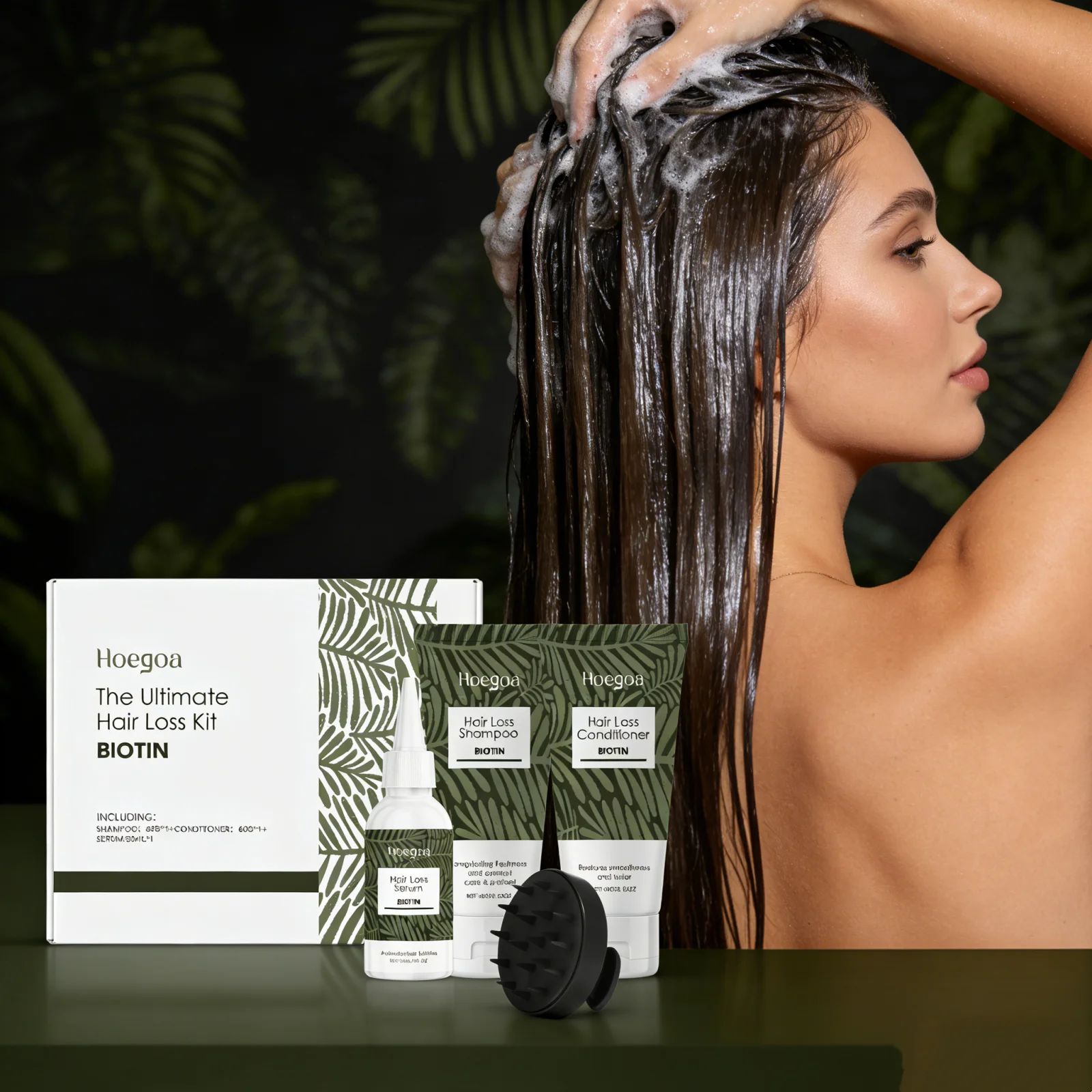Nourishing Hair Care Full Set 4Pcs Shampoo Conditioner And Serum Deep Moisturize Improve Dry Nourish Repair Scalp Treatment Kit