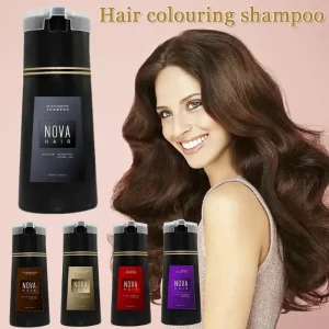 Nova Hair Dyeing 3-in-1 Hair Care Shampoo Natural Fast White Hair Dyed Black Hair Dye Lasting Convenience Men Women Hair Care