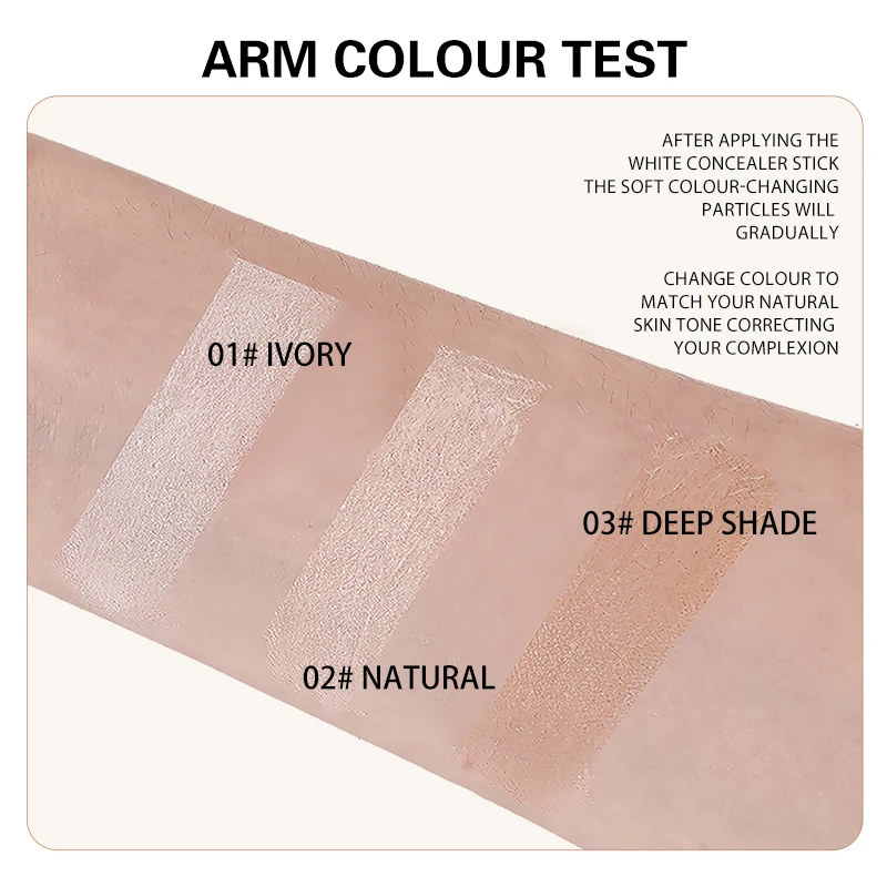 O'CHEAL Temperature Changing Foundation Stick Facial Coverage Blemishes Pores Double-Headed Face Matte Makeup Foundation Cream - Image 2