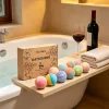 OceAura Handmade Bath Salt Set - Lily Rose Rosemary Relaxing Spa Bath Salt Balls Skin Exfoliation Dryness Improvement 6pc Gift