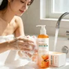 OceAura Persimmon Body Wash Odor Eliminator Professional Skin Cleaning Aloe Vera Smooth Body Shower Gel for Men & Women 100ml