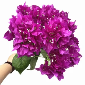 One Silk Bougainvillea Bouquet Flower for Wedding Floral Decoration Five Forks Artificial Bougainvillea Spectabilis Tree Branch