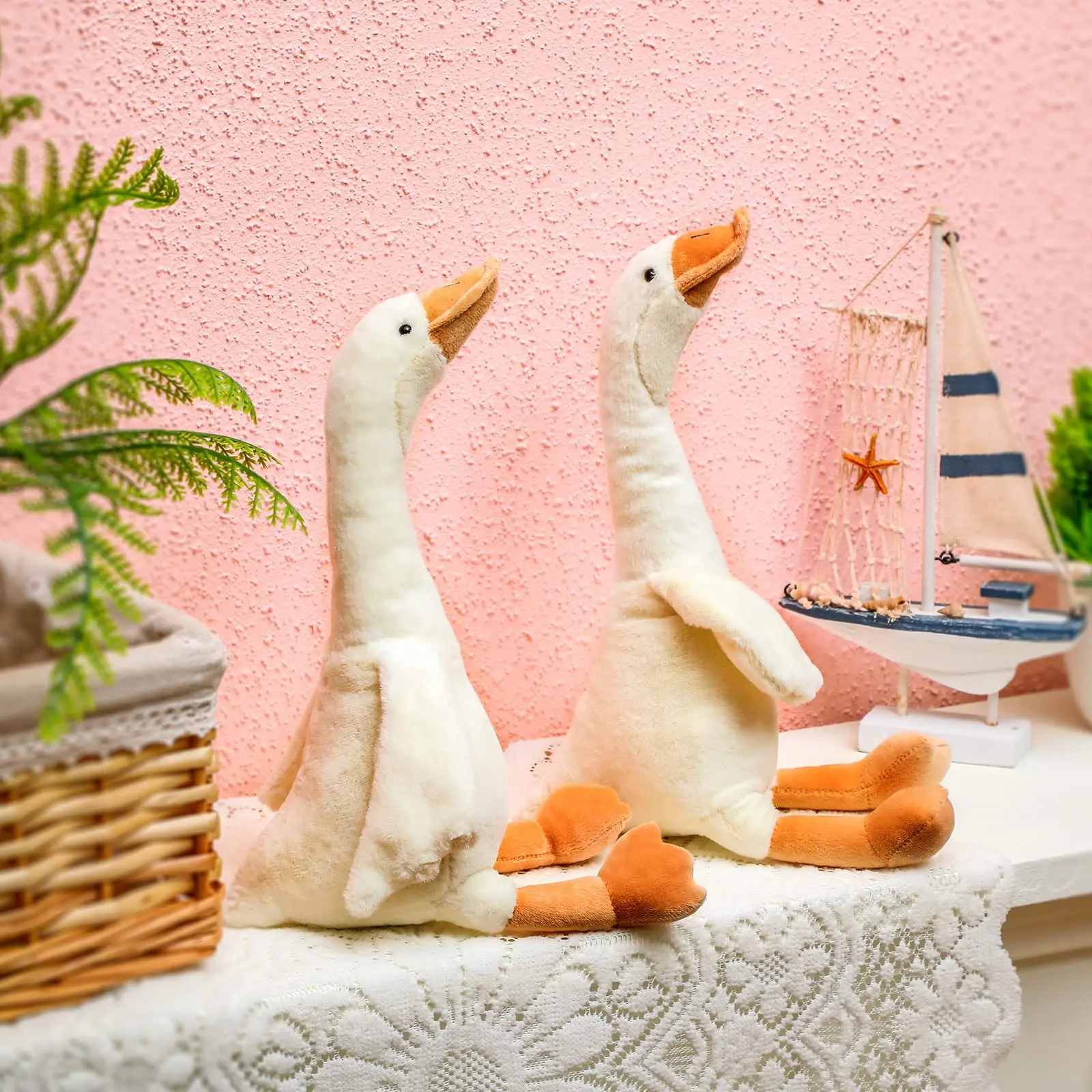 One Silly Goose Plush Stuffed Animal Toy,Swan Stuffed Animal,Funny Duck Plush Swan Toys Gifts for Birthday Favor Baby Shower - Image 5