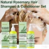 Organic Rosemary Hair Shampoo Conditioner Set For Volumizing Thickening Strengthening Oil Control Nourishes Smoothing Hair Care