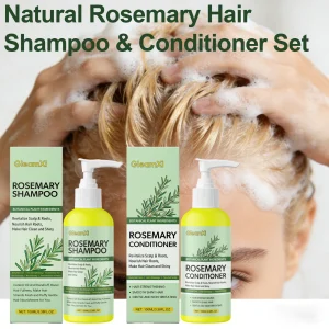 Organic Rosemary Hair Shampoo Conditioner Set For Volumizing Thickening Strengthening Oil Control Nourishes Smoothing Hair Care