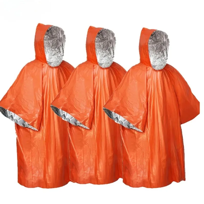 Outdoor Emergency Insulation Raincoat Multifunctional First Aid Raincoat Life Blanket Rainproof and Cold Resistant Dual-purpose - Image 5