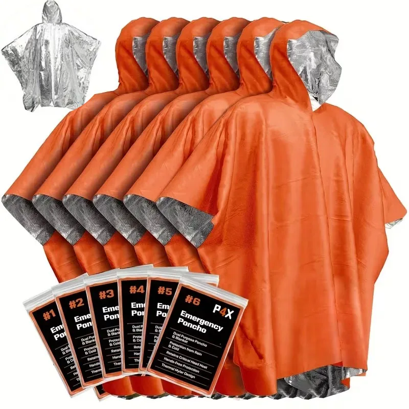 Outdoor Emergency Insulation Raincoat Multifunctional First Aid Raincoat Life Blanket Rainproof and Cold Resistant Dual-purpose