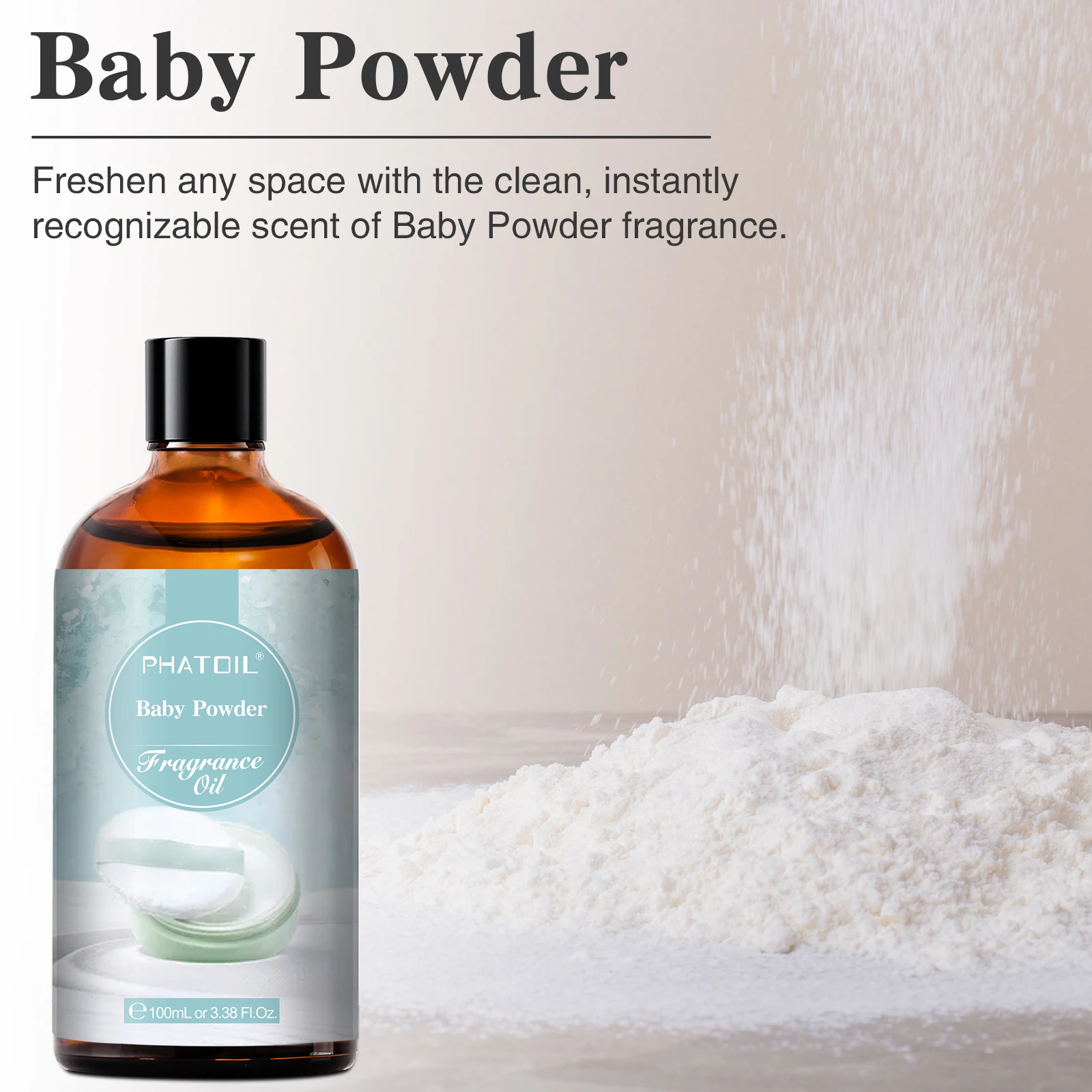PHATOIL 100ml(3.38 Fl Oz) Fragrance Oil For Aromatherapy Diffuser-White Musk Bubble Gum Baby Powder Coffee Aroma Fragrance Oils - Image 4