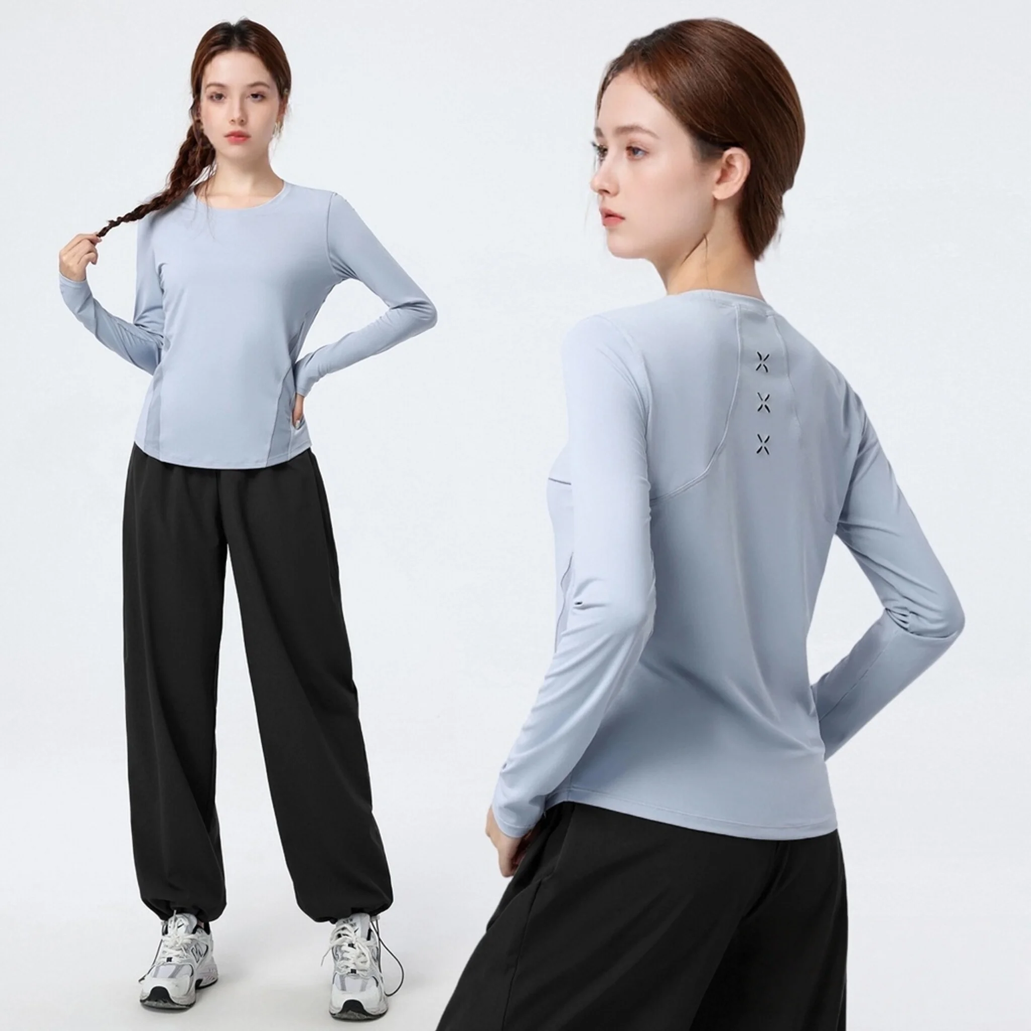 PHIGEER Women’s Yoga Set, 2 Piece - Loose Fit Sport Top and Sweatpants Workout Outfits, Activewear Matching Set Women Tracksuit - Image 3