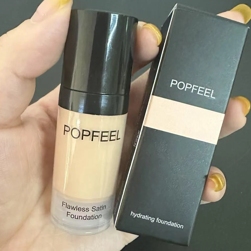 POPFEEL Flawless Satin Foundation, Full Coverage, Waterproof & Sweatproof, Long-Lasting for Perfect Base - Image 5