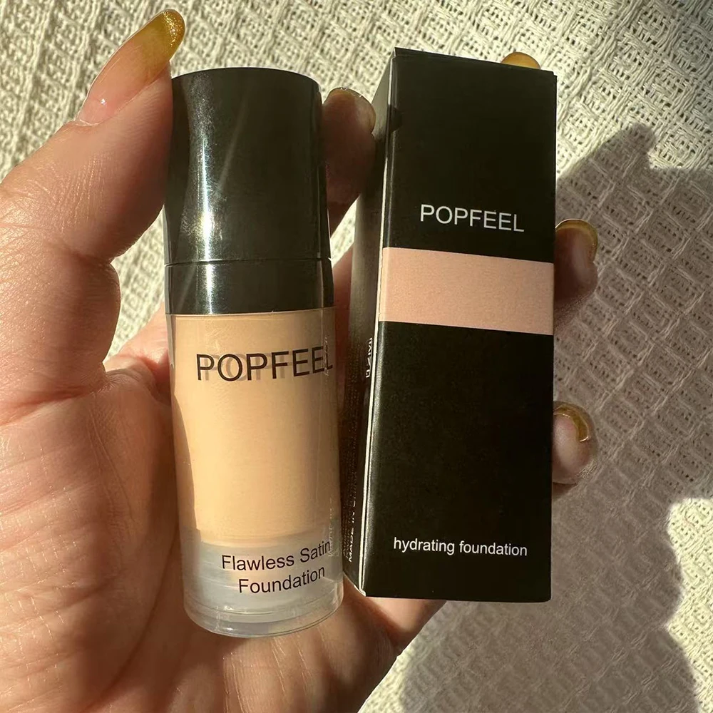 POPFEEL Flawless Satin Foundation, Full Coverage, Waterproof & Sweatproof, Long-Lasting for Perfect Base - Image 3