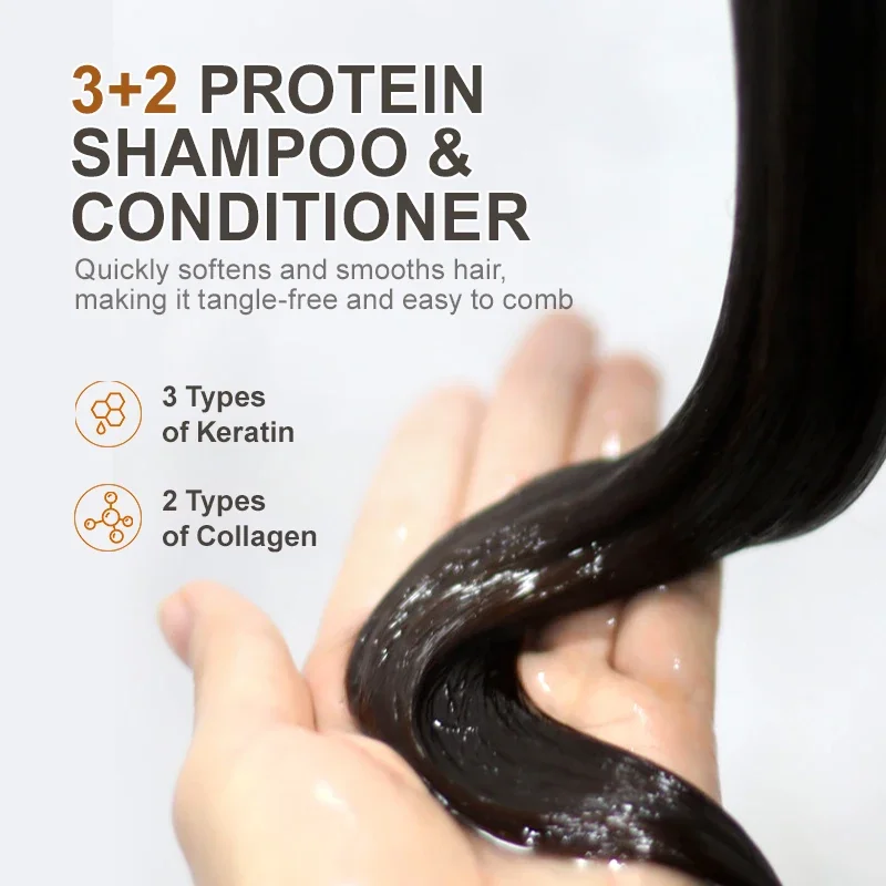 PURC Morocco Argan Oil Shampoo Conditioner Set Smoothing Nourishing Repair Damaged Frizz Hair Scalp Treatment Hair Care - Image 4