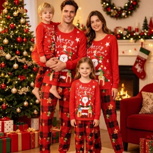 Pajamas Christmas Woman Family Look Set Couple Pajama Sets Family Matching Outfits Mom and Daughter Matching Clothes Mother Kids