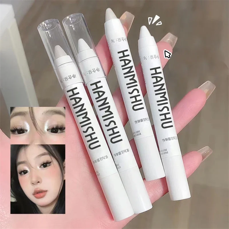 Pearl White Eye Highlight Pencil Matte Glitter Eyeshadow Stick Waterproof Aegyo Sal Eye Inner Corner Brightening Makeup Pen - Image 6