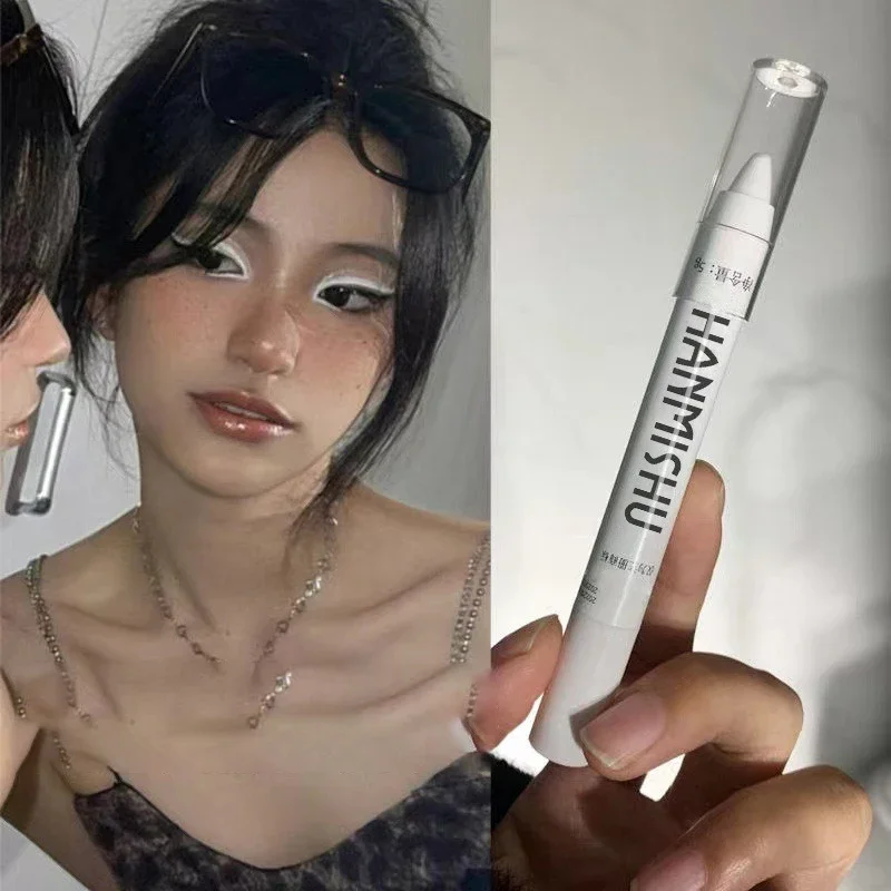 Pearl White Eye Highlight Pencil Matte Glitter Eyeshadow Stick Waterproof Aegyo Sal Eye Inner Corner Brightening Makeup Pen - Image 4