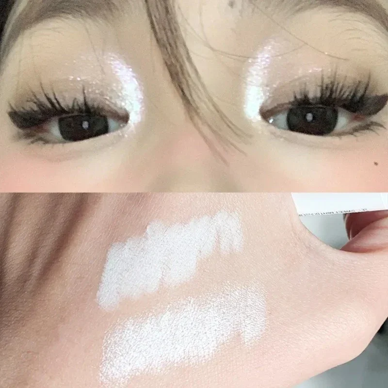 Pearl White Eye Highlight Pencil Matte Glitter Eyeshadow Stick Waterproof Aegyo Sal Eye Inner Corner Brightening Makeup Pen - Image 5