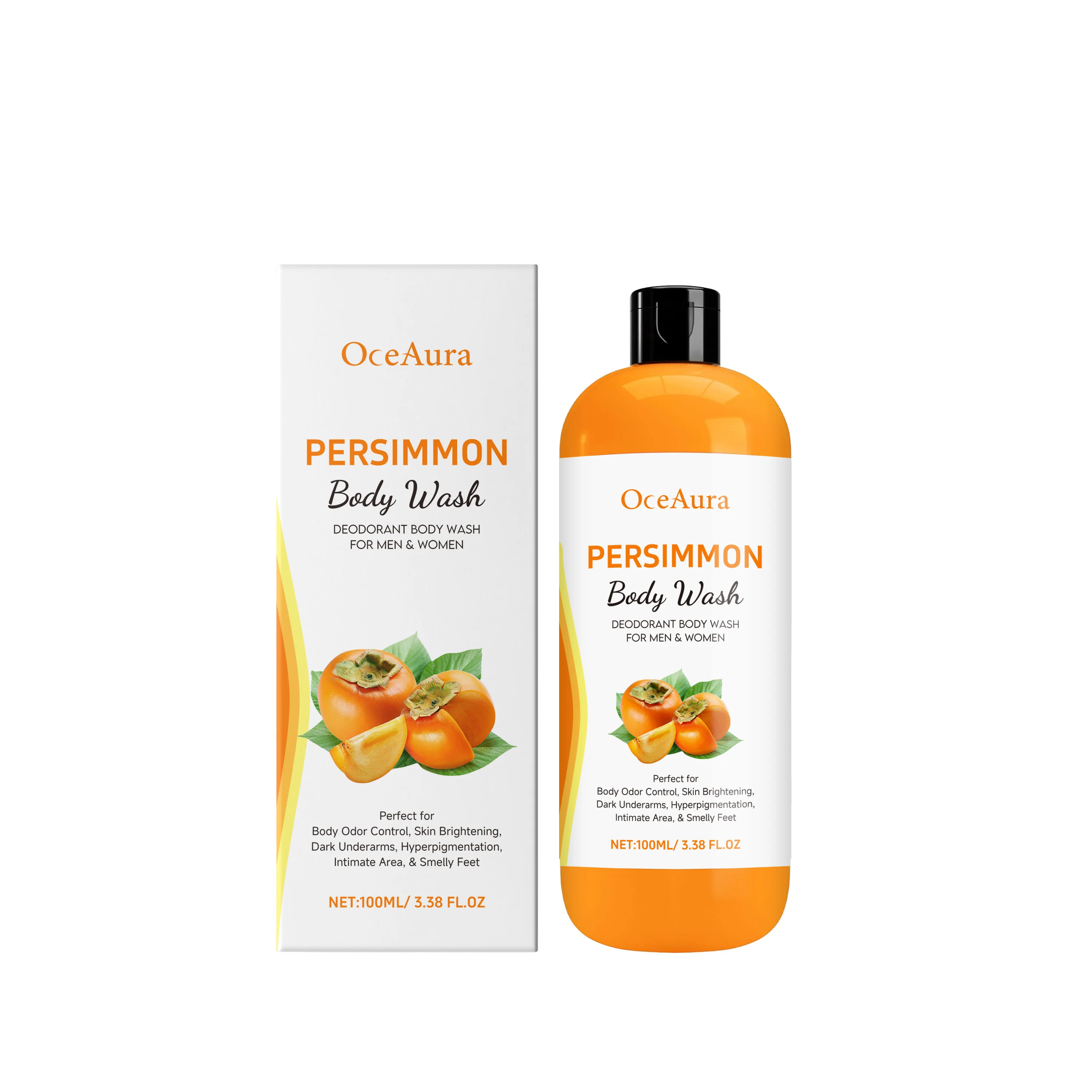Persimmon Body Wash Oil Control Improve Pigmentation Smoothing Softening Eliminating Odor Reduce Dryness Exfoliating Shower Gel - Image 4