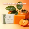Persimmon Extract Body Cleansing Soap Effective Body Odor Removal, Long-Lasting Oil Control Rich Foaming Bath Bar Soap Skin Care