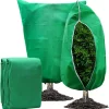 Plant Covers Freeze Protection Covers Frost Cloth Plant Anti-Freeze Shrub Protection Bag with Zipper Drawstring Frost Blankets