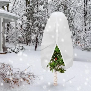 Plant Covers Freeze Protection Frost Cloth Blankets for Outdoor Plant with Zipper Drawstring for Shrubs Potted Plants in Winter