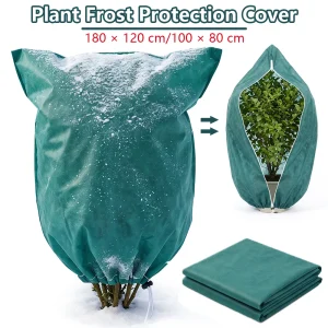 Plant Frost Protection Cover Breathable Winter Plant Cover with Zipper and Drawstring Reusable Thick Garden Plant Tree Frost Bag