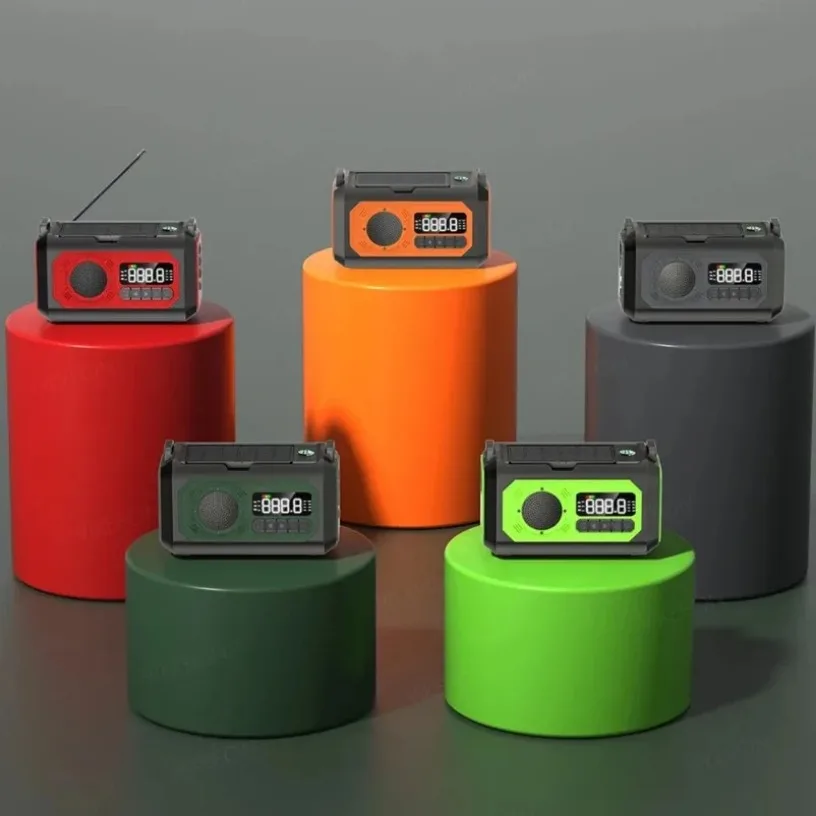 Portable 12000mAh Emergency Radio AM/FM/NOAA Weather Radio Solar Hand Crank Radio Flashlight SOS Alarm Power Bank Reading Lamp - Image 2