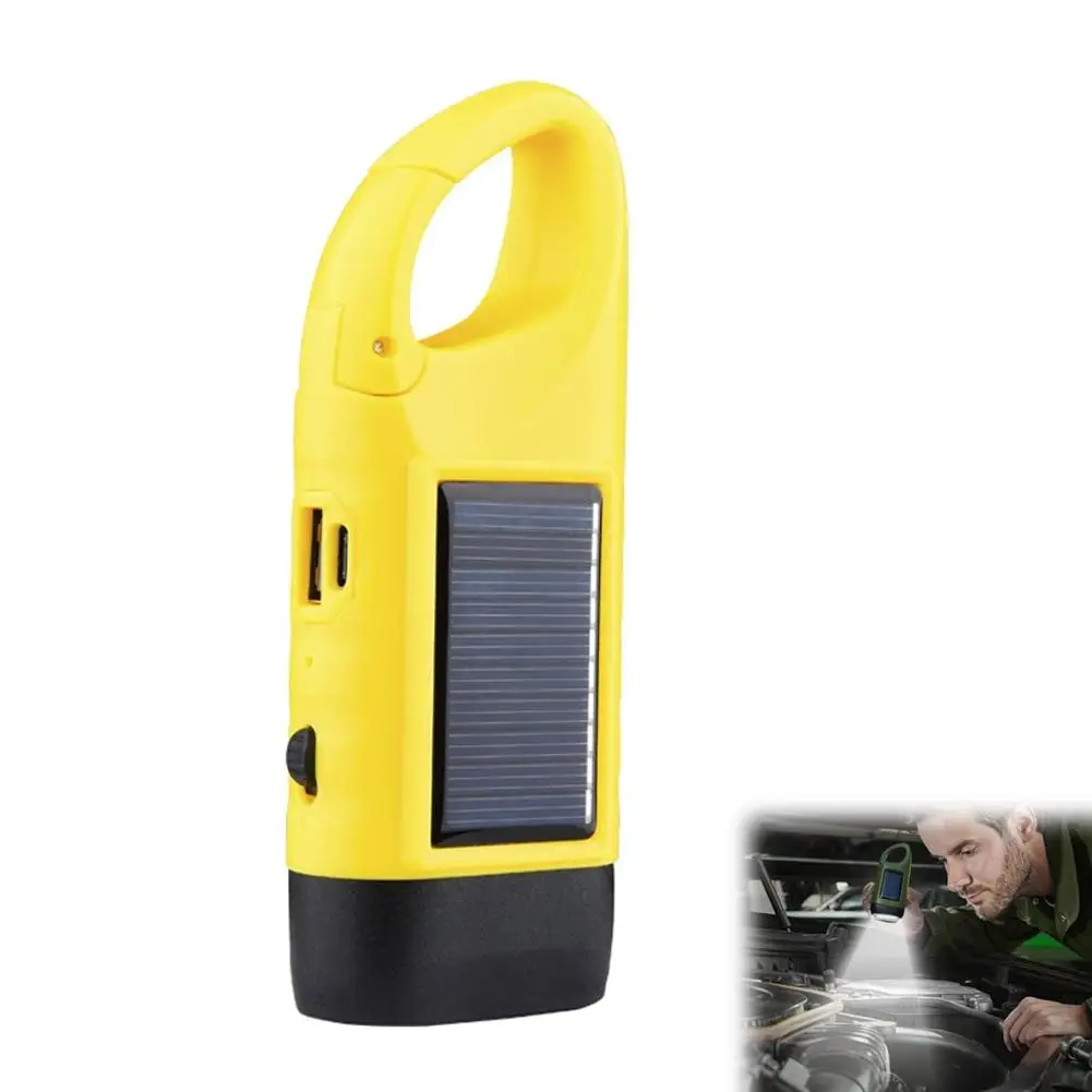 Portable Hand Crank Solar Flashlight Multi-Function USB charging LED Emergency Light Outdoor Camping Power Torch - Image 6