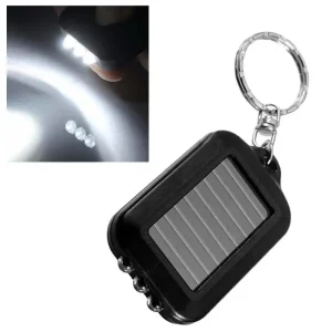 Portable LED Keychain Solar Flashlight 1/2pcs Mini Pocket Light Self-defence Mini Torch Outdoor Hiking Bag Lock Key Ring Light