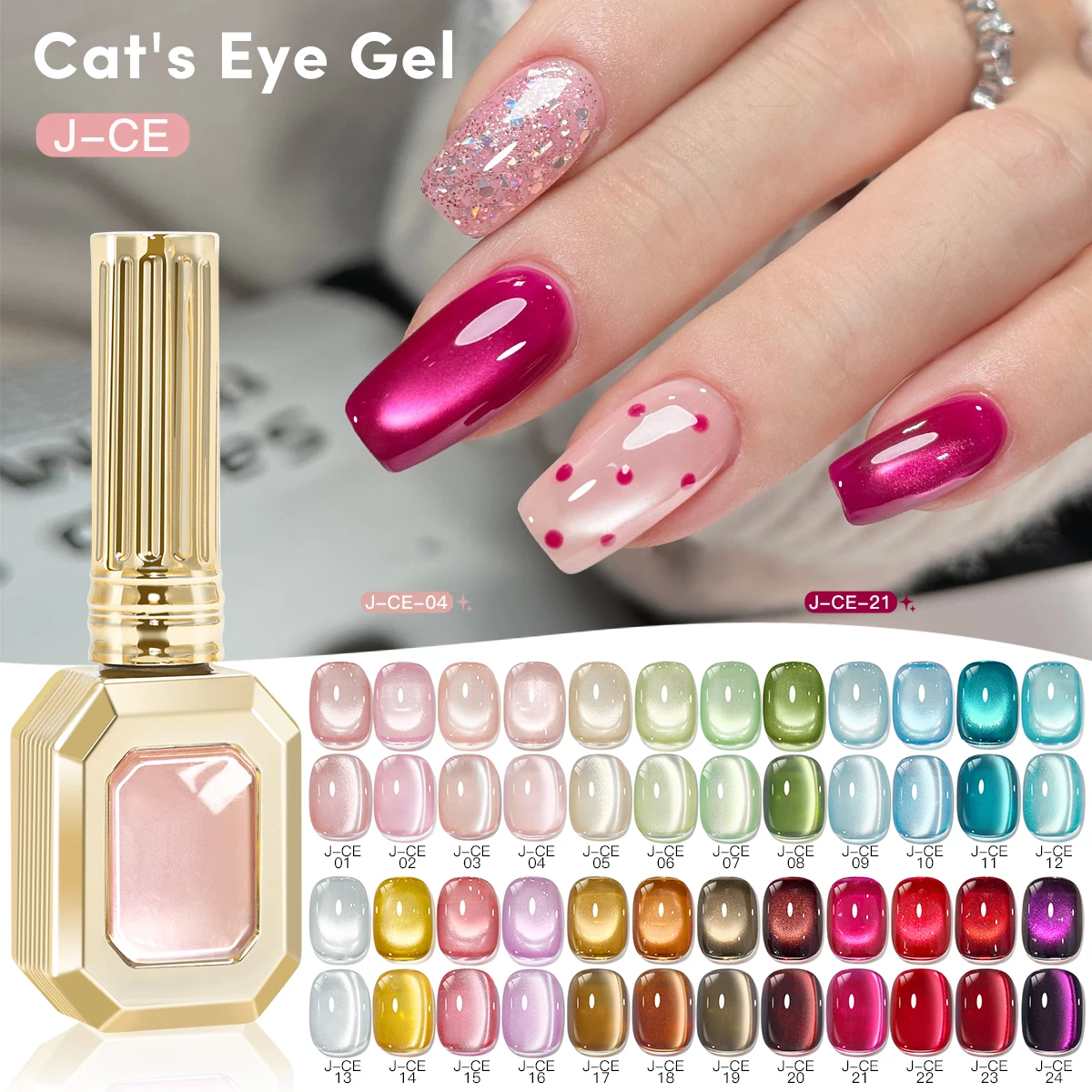 Precious Bottle 15ml Diamond Cat Eye Gel Polish TPO/HEMA FREE Magnet Semi-Permanent Soak Off UV LED Gel Varnish Nail Supplies - Image 5